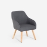 Silla estilo nórdico para cocina y comedor gris Yamori Promoción