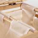 Cesto para ropa de bambú con 2 bolsas removibles 50x60cm Cayden Oferta