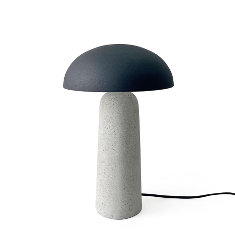 Lámpara de mesa diseño moderno gris 25x39,5 Delphine Promoción
