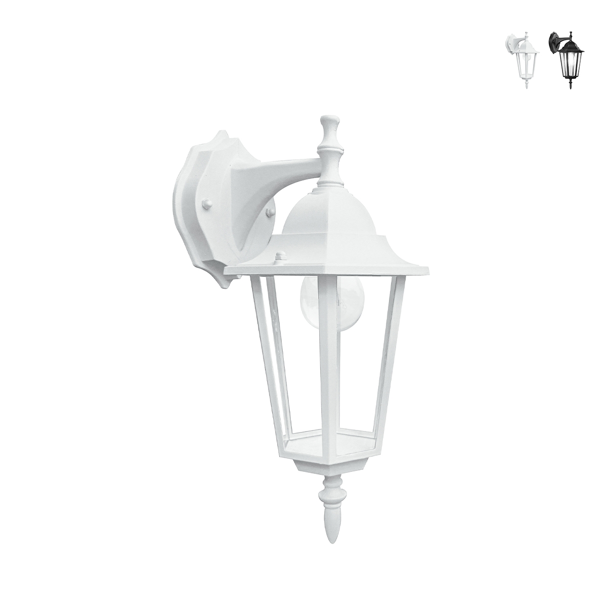 Aplique para pared exterior con difusor de vidrio IP44 Milano Rebajas