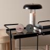 Lámpara de mesa moderna base de mármol blanco y pantalla de metal Kaithal Venta