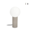 Lámpara de mesa estilo minimalista Ø15x30cm pantalla redonda de vidrio Delphine Promoción