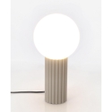 Lámpara de mesa estilo minimalista Ø15x30cm pantalla redonda de vidrio Delphine Descueto