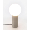 Lámpara de mesa estilo minimalista Ø15x30cm pantalla redonda de vidrio Delphine Descueto