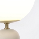 Lámpara de mesa diseño moderno pantalla redonda de vidrio opaco Delphine Oferta