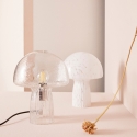 Lámpara de mesa moderna de cristal transparente trabajado 20x25,5 Carysa Venta
