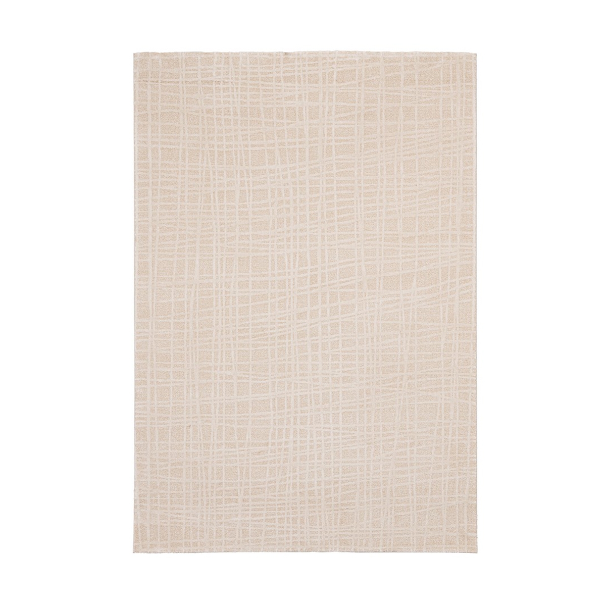 Alfombra rectangular moderna para sala de estar 160x230 cm beige crema Tania Promoción Alfombra rectangular moderna para sala de estar 160x230 cm beige crema Tania Promoción