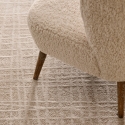 Alfombra rectangular moderna para sala de estar 160x230 cm beige crema Tania Venta