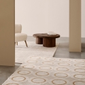 Alfombra rectangular moderna para sala de estar 160x230 cm beige crema Tania Oferta