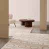 Alfombra rectangular moderna para sala de estar 160x230 cm beige crema Tania Oferta