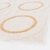 Alfombra para salón con diseño de círculos crema y amarillo 200x290cm Zina Venta