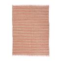 Alfombra de salón 160x230 cm hecha a mano en yute y algodón rosa Ruanda Promoción