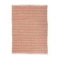 Alfombra de salón 160x230 cm hecha a mano en yute y algodón rosa Ruanda Promoción