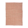 Alfombra de salón 160x230 cm hecha a mano en yute y algodón rosa Ruanda Promoción
