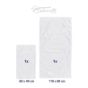 Set de 2 toallas de baño de algodón para rostro 110x60 y 60x40 Denver 