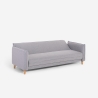 Sofá cama 3 plazas reclinable clic clac de tela beige Gamma Oferta