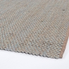 Alfombra rectangular marrón y azul hecha a mano 160x230 Ruanda Venta