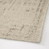 Alfombra para sala o cocina 200x290 cm beige de viscosa y lana Arena Oferta