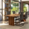Alfombra para sala o cocina 200x290 cm beige de viscosa y lana Arena Descueto