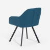 Silla de tela con reposabrazos para comedor y cocina Rakna Venta