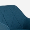 Silla de tela con reposabrazos para comedor y cocina Rakna Stock