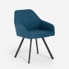 Silla de tela con reposabrazos para comedor y cocina Rakna Características