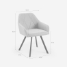 Silla de tela con reposabrazos para comedor y cocina Rakna Coste