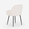 Silla moderna de chenilla para comedor o cocina con reposabrazos Daiva Venta