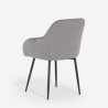 Silla poltrona de terciopelo con reposabrazos para comedor Karta Venta