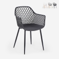 Silla de cocina moderna de diseño en polipropileno con reposabrazos Vetra Promoción