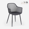 Silla de cocina moderna de diseño en polipropileno con reposabrazos Vetra Promoción
