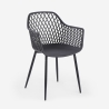 Silla de cocina moderna de diseño en polipropileno con reposabrazos Vetra Coste