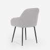 Silla moderna acolchada de tela con reposabrazos Rikku Venta