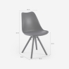 Silla moderna para comedor y cocina estilo nórdico Dorva Modelo
