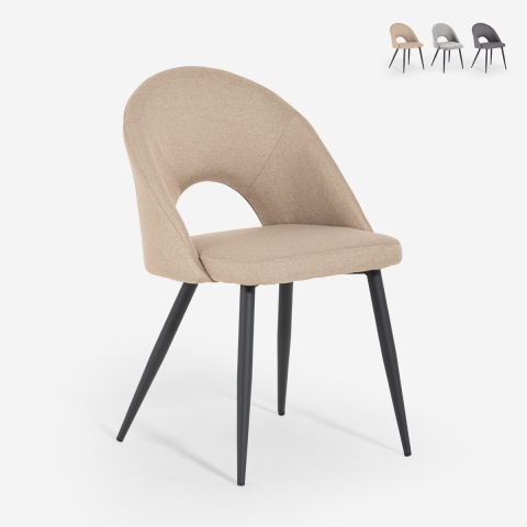 Silla de diseño elegante y acolchada para cocina y comedor Jarla Promoción