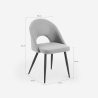 Silla de diseño elegante y acolchada para cocina y comedor Jarla Coste