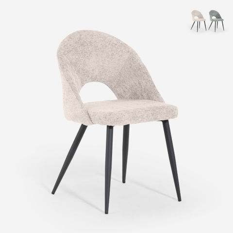 Silla moderna de chenilla para cocina, salón, comedor Lotur Promoción