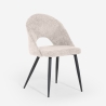 Silla moderna de chenilla para cocina, salón, comedor Lotur Descueto