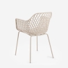 Silla moderna de jardín para exterior con reposabrazos en polipropileno Tzura Oferta