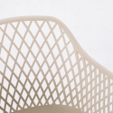 Silla moderna de jardín para exterior con reposabrazos en polipropileno Tzura Coste