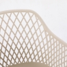Silla moderna de jardín para exterior con reposabrazos en polipropileno Tzura Coste