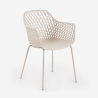 Silla moderna de jardín para exterior con reposabrazos en polipropileno Tzura Características