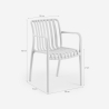 Silla moderna con reposabrazos de polipropileno para exterior jardín Simao Coste