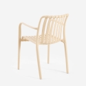 Silla moderna con reposabrazos de polipropileno para exterior jardín Simao Oferta