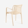 Silla moderna con reposabrazos de polipropileno para exterior jardín Simao Oferta