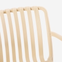 Silla moderna con reposabrazos de polipropileno para exterior jardín Simao Descueto