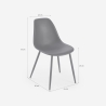 Silla elegante para cocina y comedor de polipropileno Lusar Modelo