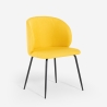 Silla elegante tapizada en tela para cocina y comedor Kasva Características