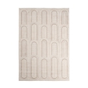 Alfombra moderna 200x290cm para salón y dormitorio crema gris Zina Promoción