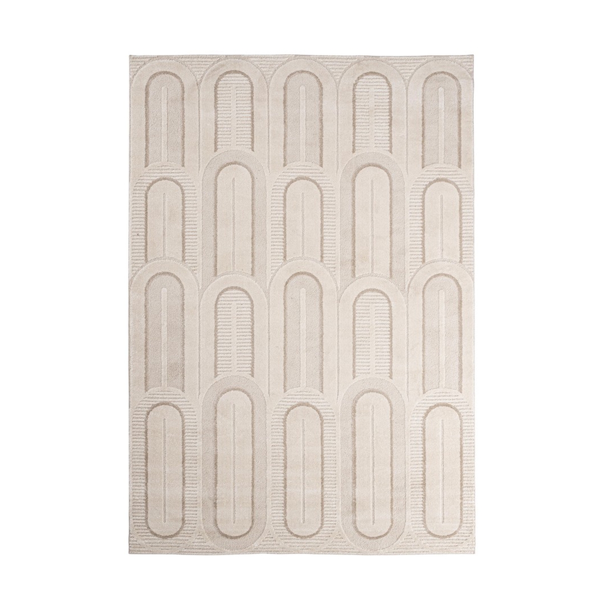 Alfombra para sala de estar o dormitorio 160x230 moderna crema gris Zina Promoción Alfombra para sala de estar o dormitorio 160x230 moderna crema gris Zina Promoción